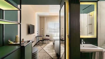 Minibar, in-room safe, desk, laptop workspace