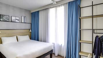 Hypo-allergenic bedding, desk, soundproofing, iron/ironing board