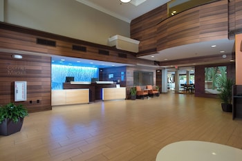 Hotel entrance and lobby at Fairfield Inn & Suites Charleston North/Ashley Phosphate