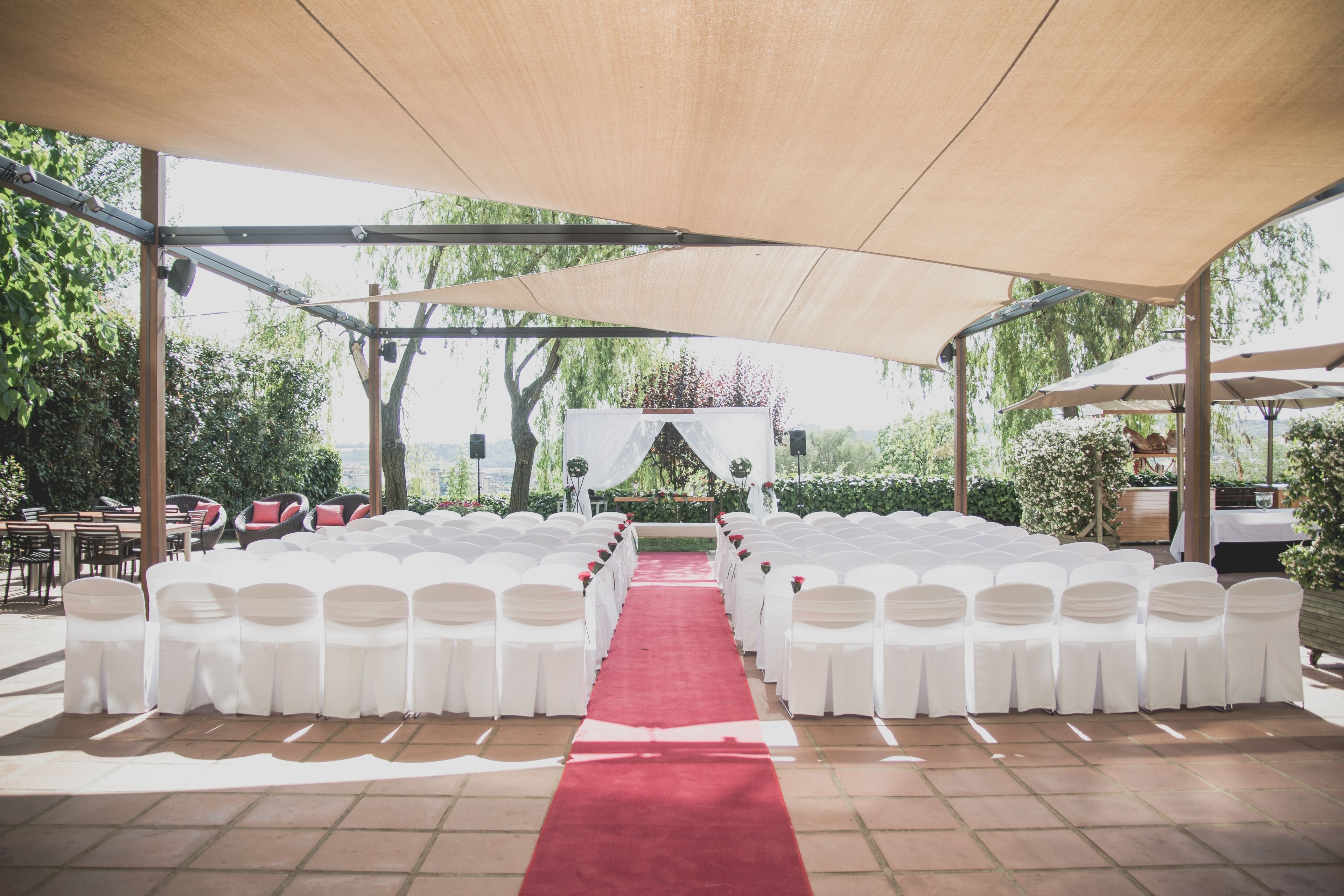 outdoor wedding area