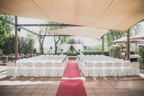 Outdoor wedding area