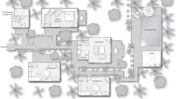 Three Bedroom Oceanfront Pool Residence | Floor plan