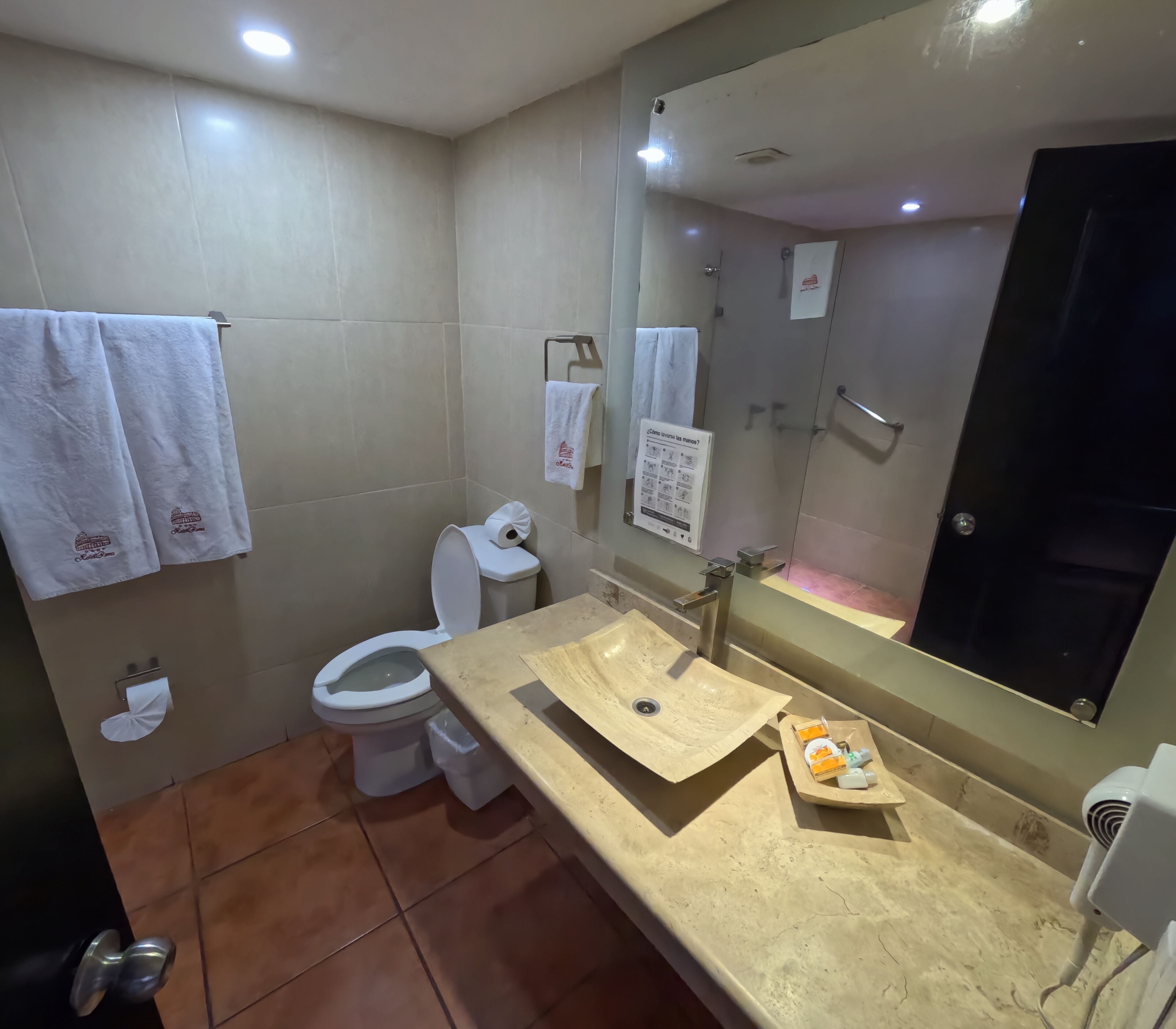 standard double room, 1 king bed | bathroom | shower, free toiletries, hair dryer, towels