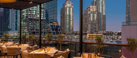 Dinner served, Asian cuisine, sea views