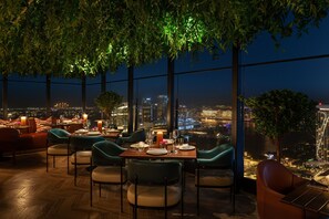 Dinner served, Asian cuisine, ocean views 