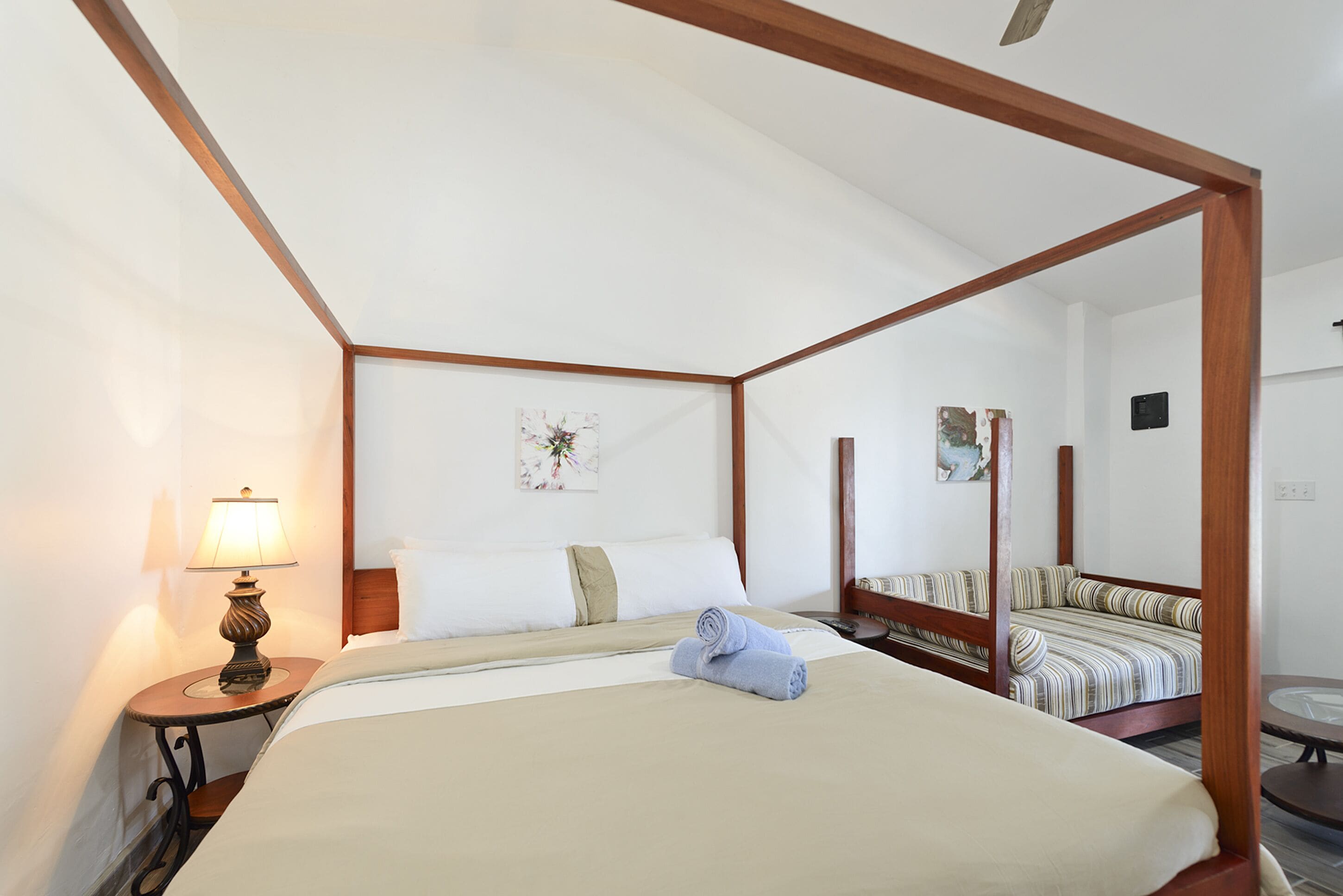 deluxe room, 1 king bed with sofa bed, non smoking, ocean view | premium bedding, in-room safe, blackout curtains, iron/ironing board