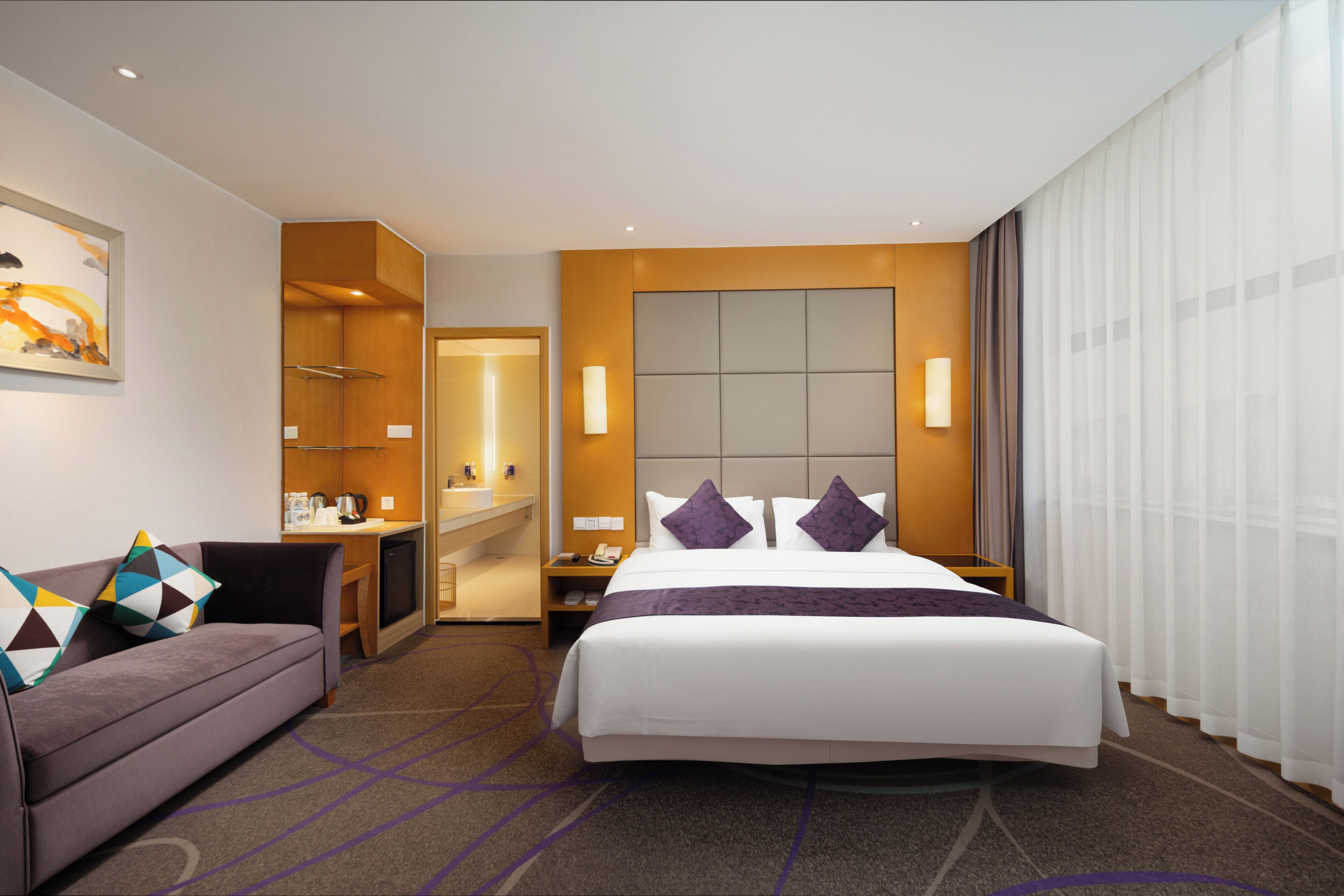 Deluxe-Einzelzimmer, 1 Queen-Bett | Daunenbettdecken, Zimmersafe, Schreibtisch, Verdunkelungsvorhänge