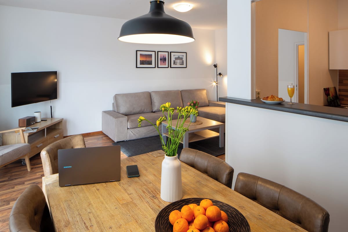 Comfort Apartment, 3 Bedrooms | Living area | Flat-screen TV