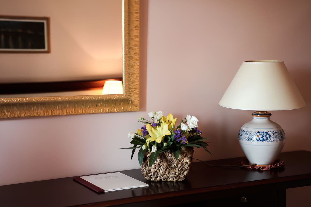 Down duvets, minibar, in-room safe, desk