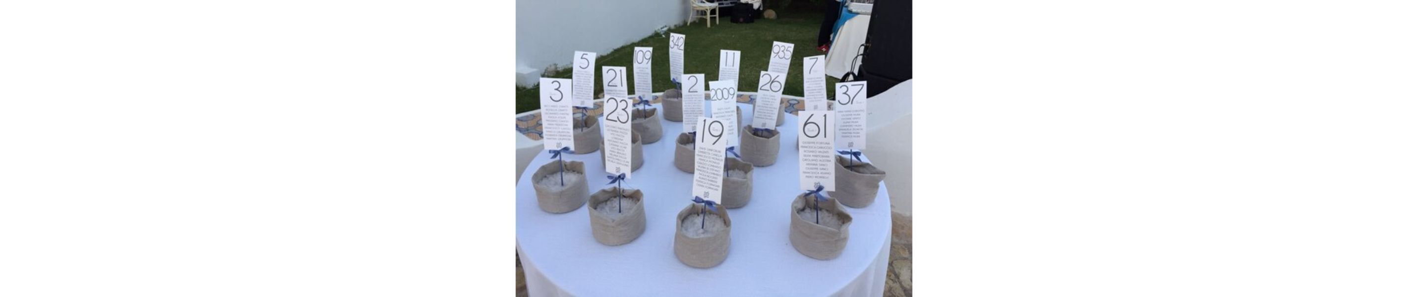 Uma mesa com caixas de sapatos numeradas, provavelmente para um evento.