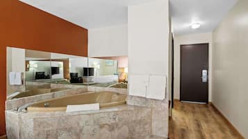 Room, 1 King Bed, Non Smoking (2 Person Hot Tub) | Soundproofing, iron/ironing board, free WiFi, bed sheets