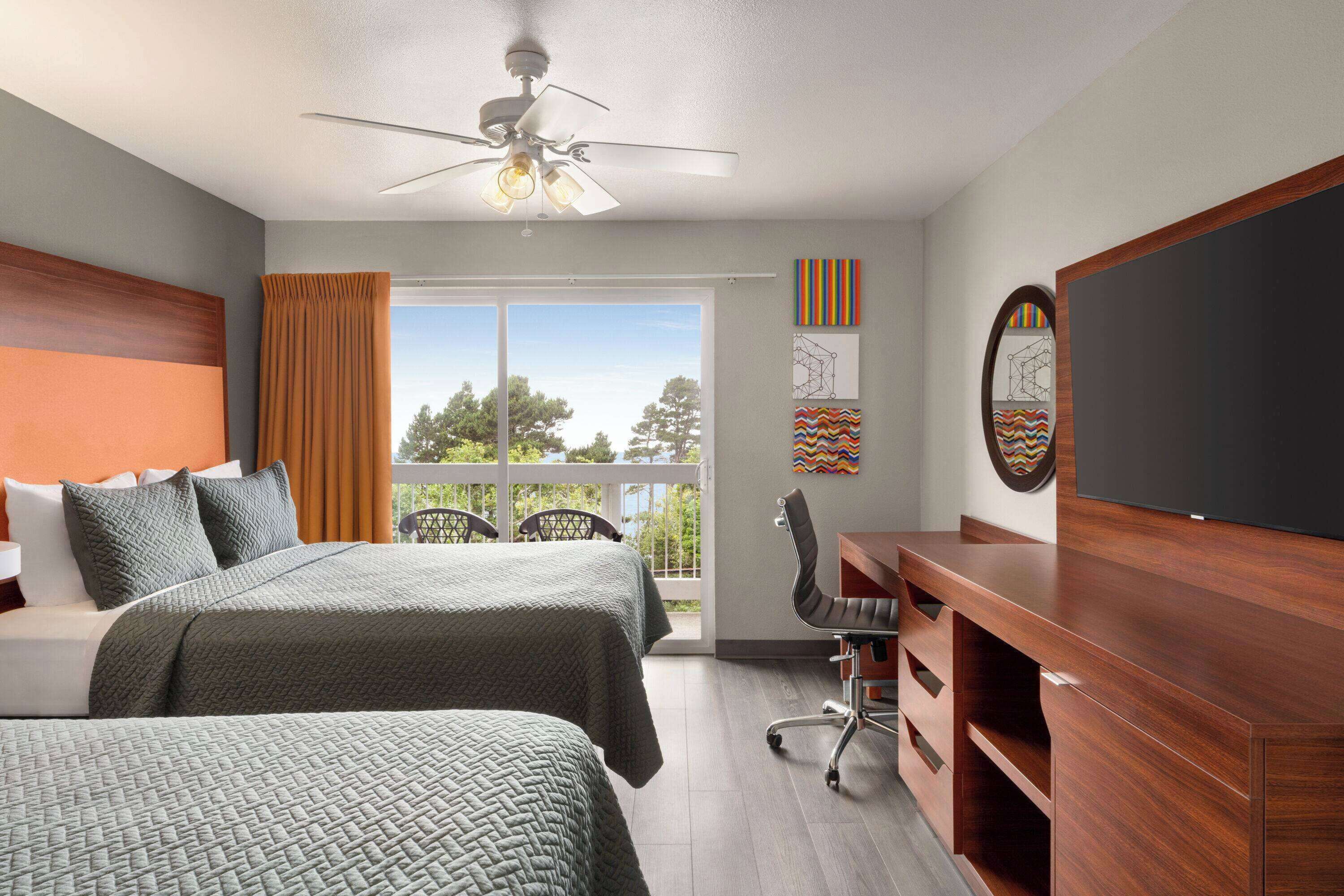 Standard Room, 2 Queen Beds, Non Smoking, Ocean View (Higher Floor) | Desk, iron/ironing board, free cribs/infant beds, free WiFi