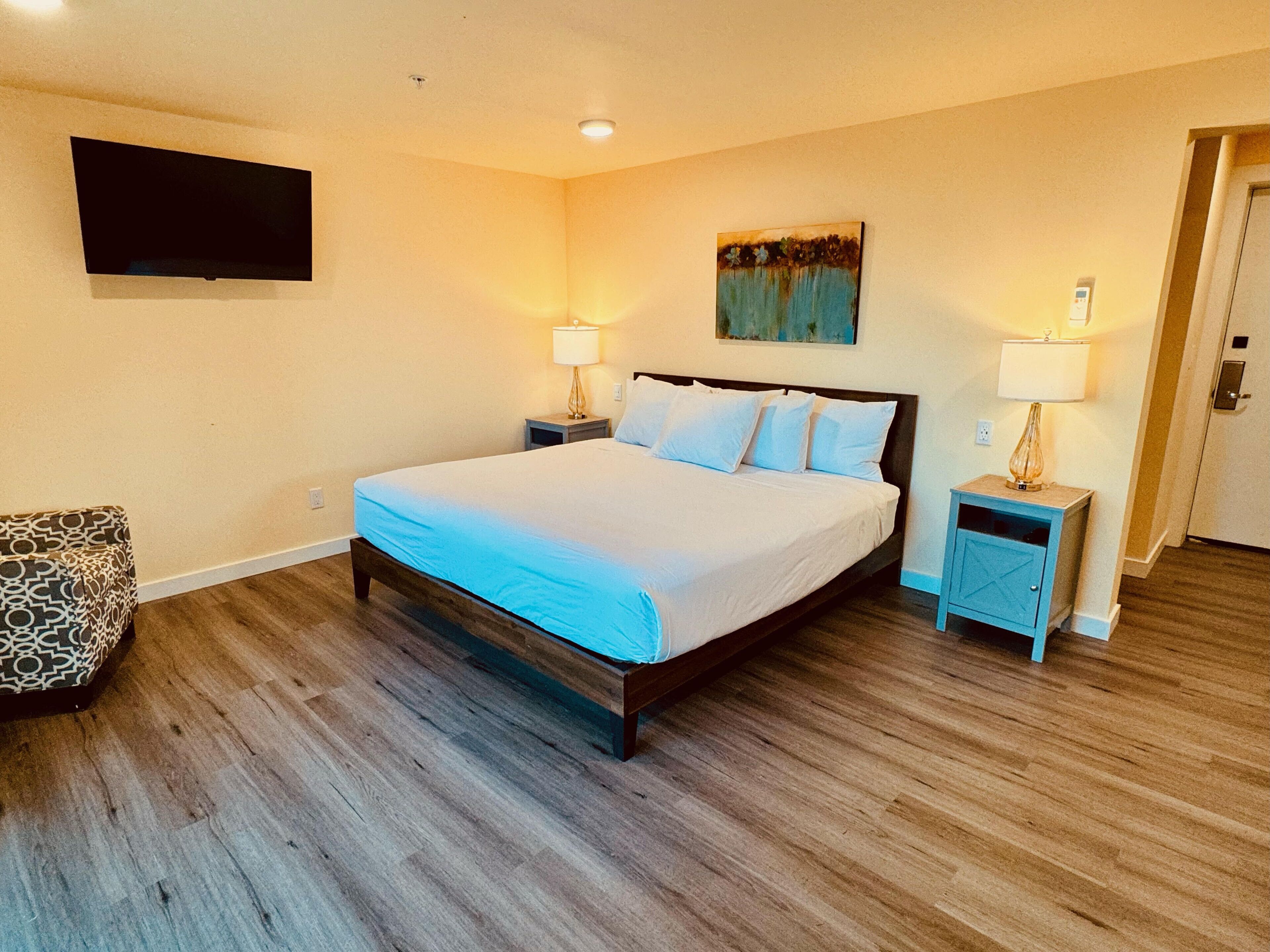 room | premium bedding, blackout curtains, iron/ironing board, free wifi