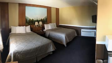 Economy Room, 2 Queen Beds | Blackout curtains, iron/ironing board, free WiFi, bed sheets