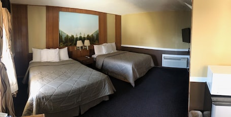 Economy Room, 2 Queen Beds | Blackout drapes, iron/ironing board, free WiFi, bed sheets