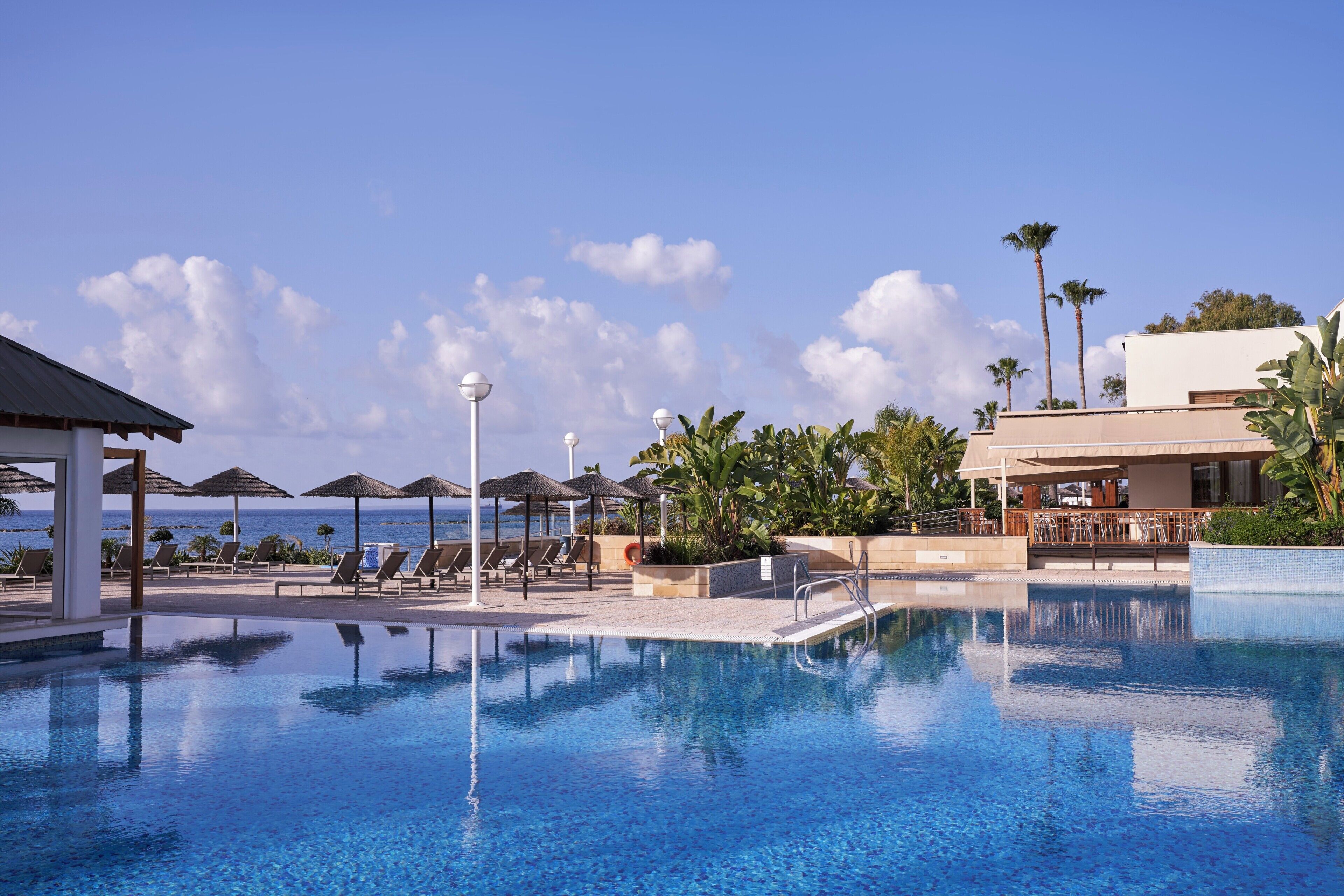 Indoor pool, 2 outdoor pools, pool umbrellas, sun loungers