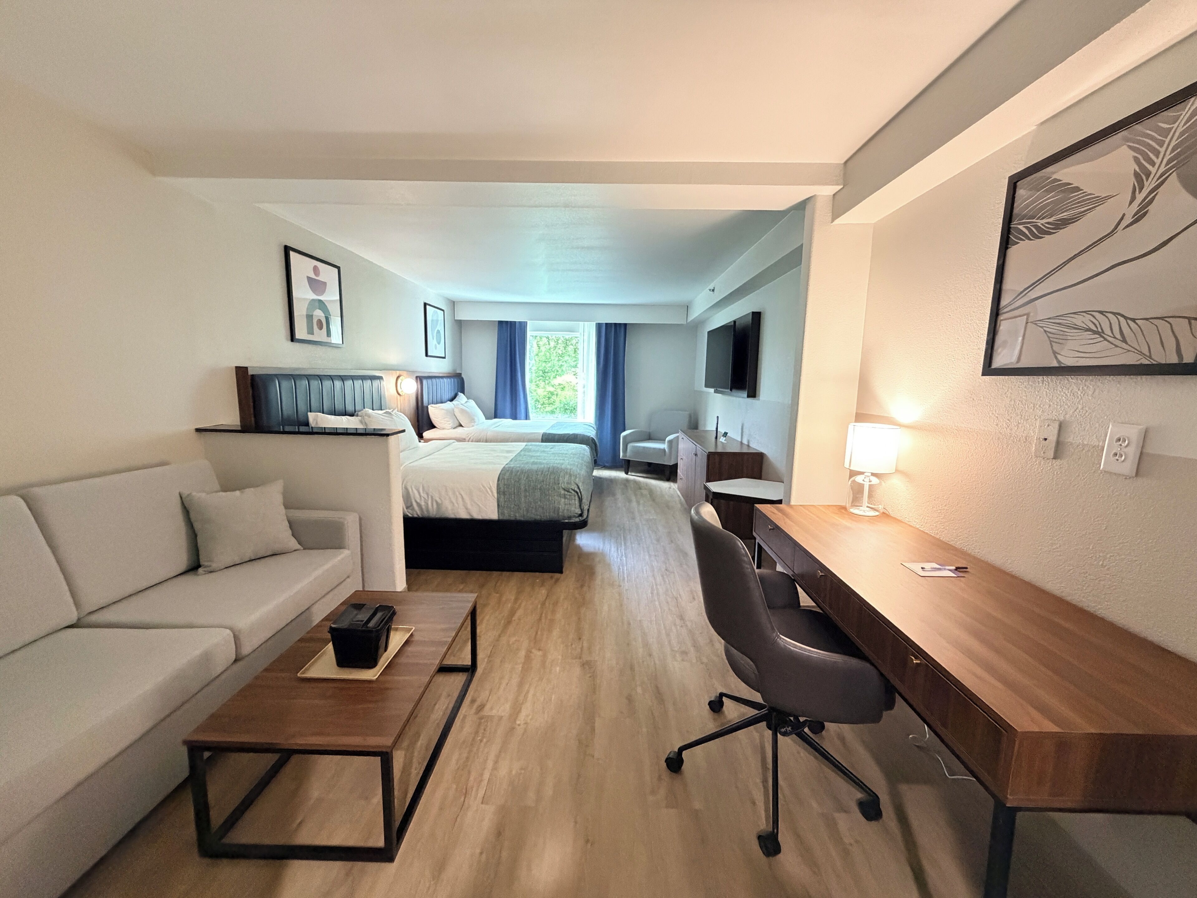 Room, Non Smoking (2 Queens with sofa bed) | In-room safe, desk, iron/ironing board, free WiFi