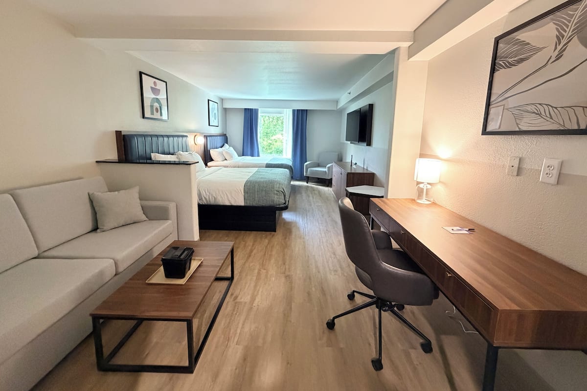 Room, Non Smoking (2 Queens with sofa bed) | In-room safe, desk, iron/ironing board, free WiFi