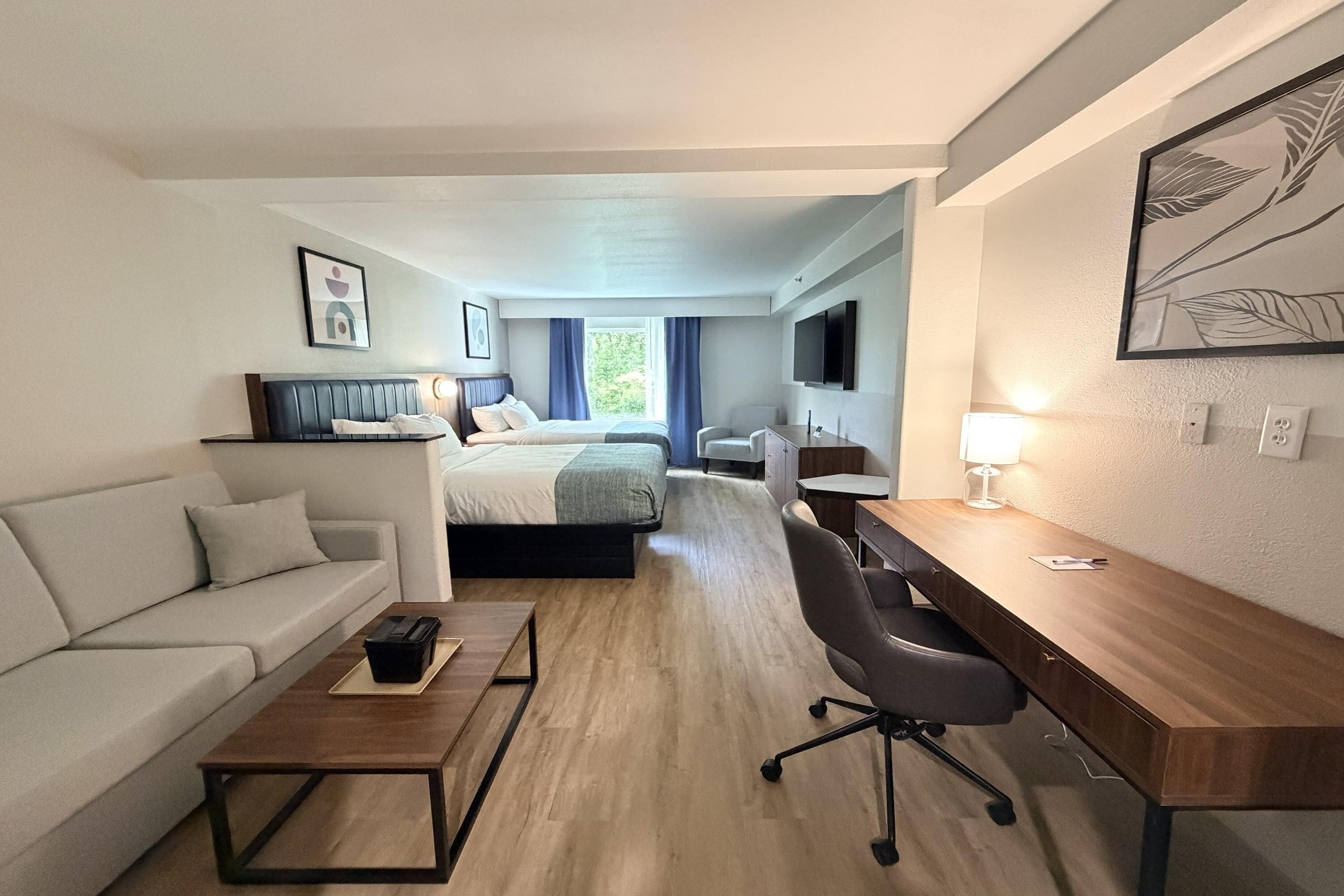 Room, 2 Queen Beds, Non Smoking | In-room safe, desk, iron/ironing board, WiFi