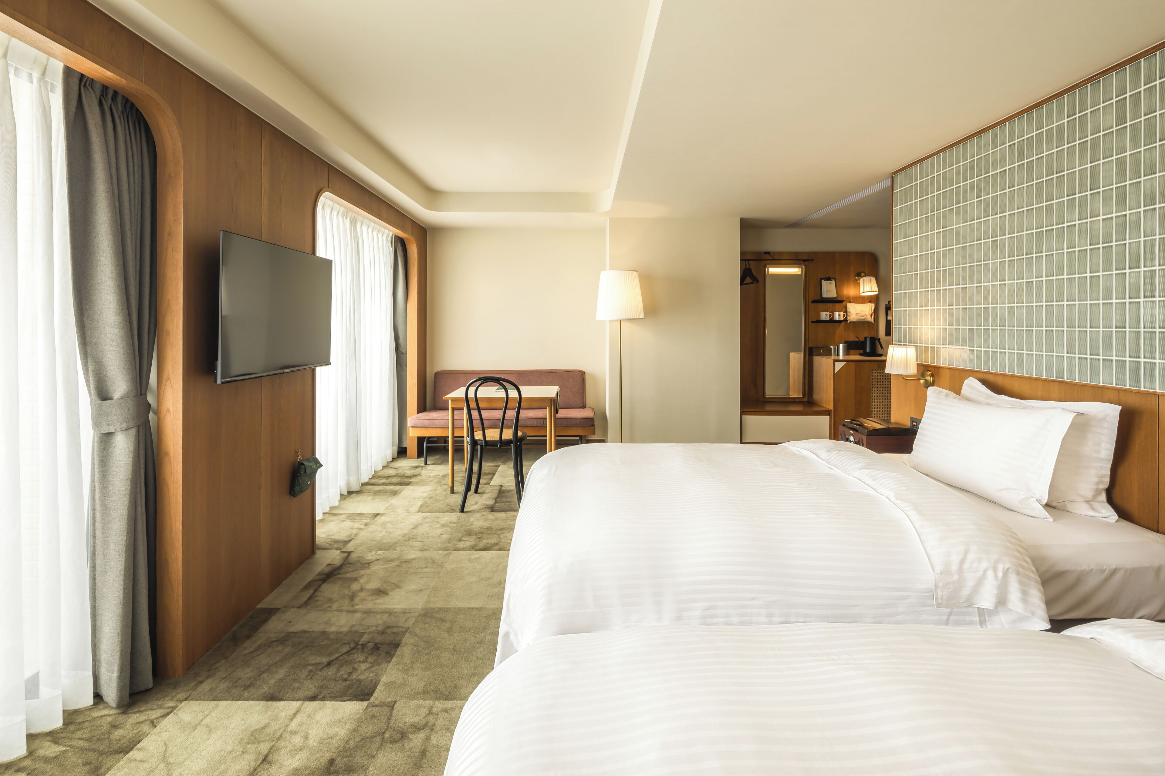 deluxe twin room, 2 single beds | blackout curtains, free wifi, bed sheets