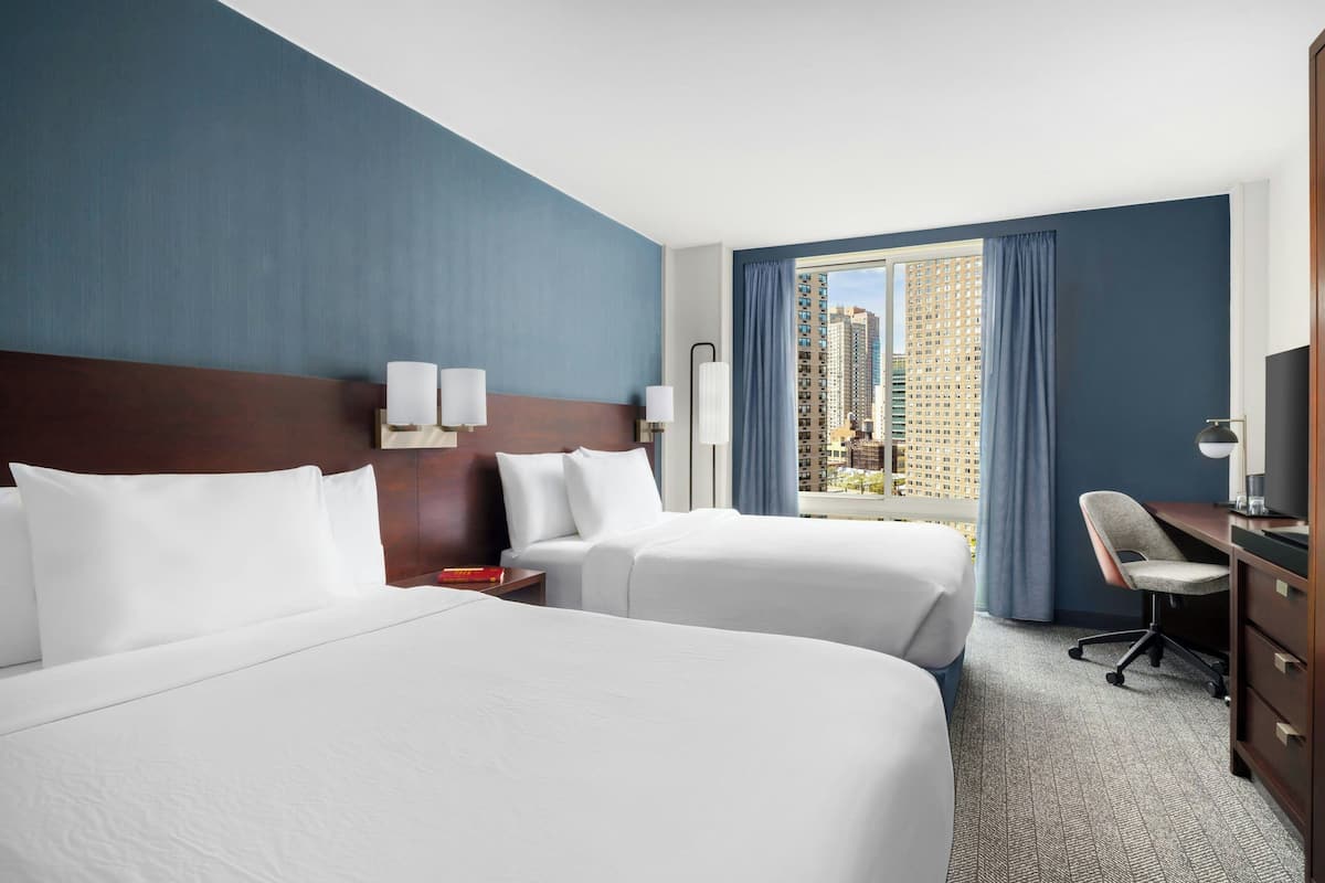 Room, 2 Queen Beds, Non Smoking | 1 bedroom, premium bedding, in-room safe, desk