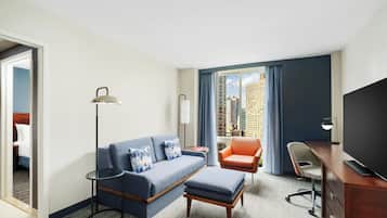 Executive Suite, 1 Bedroom | Living area | TV, pay movies