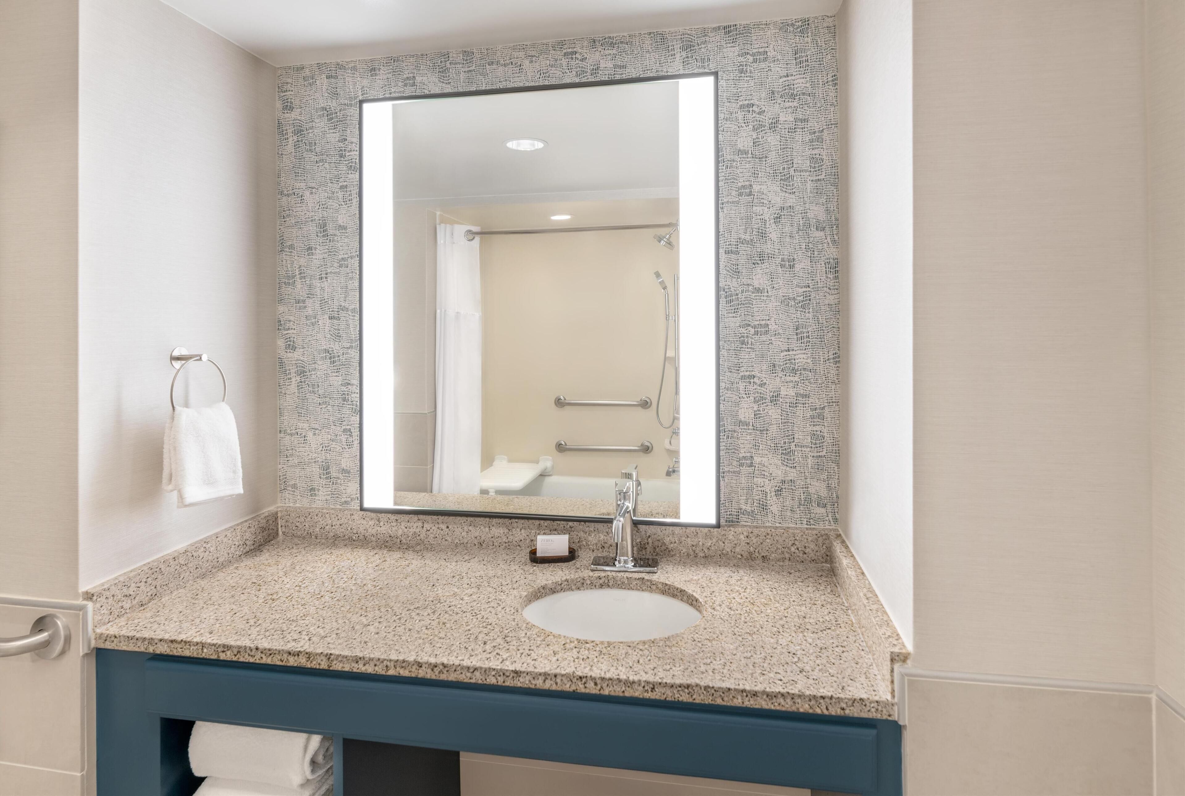 free toiletries, hair dryer, towels