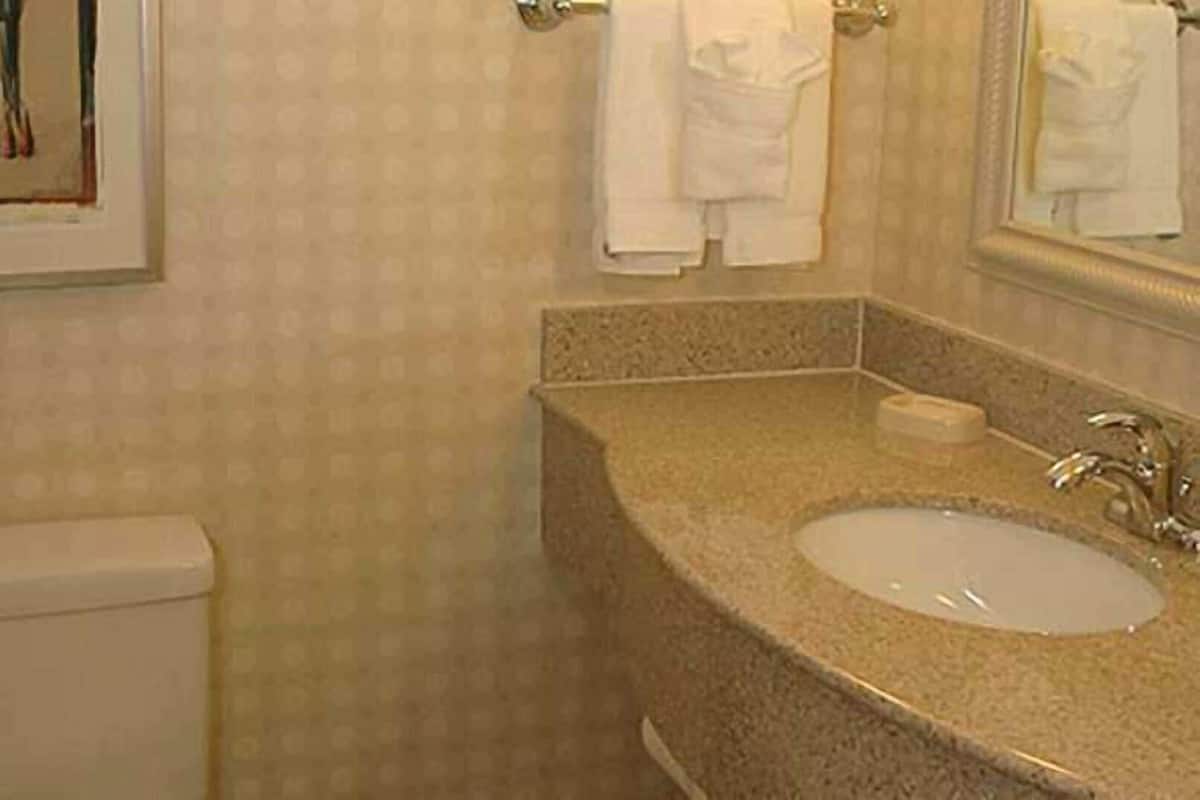 Bathroom | Shower, free toiletries, hair dryer, towels