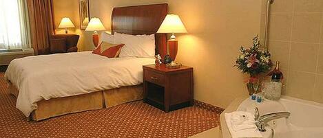 Room, 1 King Bed, Accessible | Desk, iron/ironing board, free cribs/infant beds, free WiFi