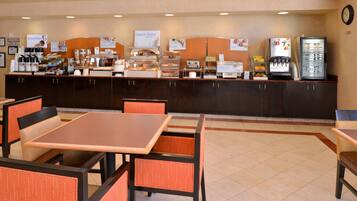 Free daily buffet breakfast