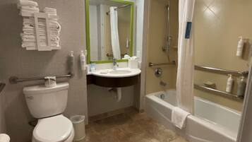 Free toiletries, hair dryer, towels, soap