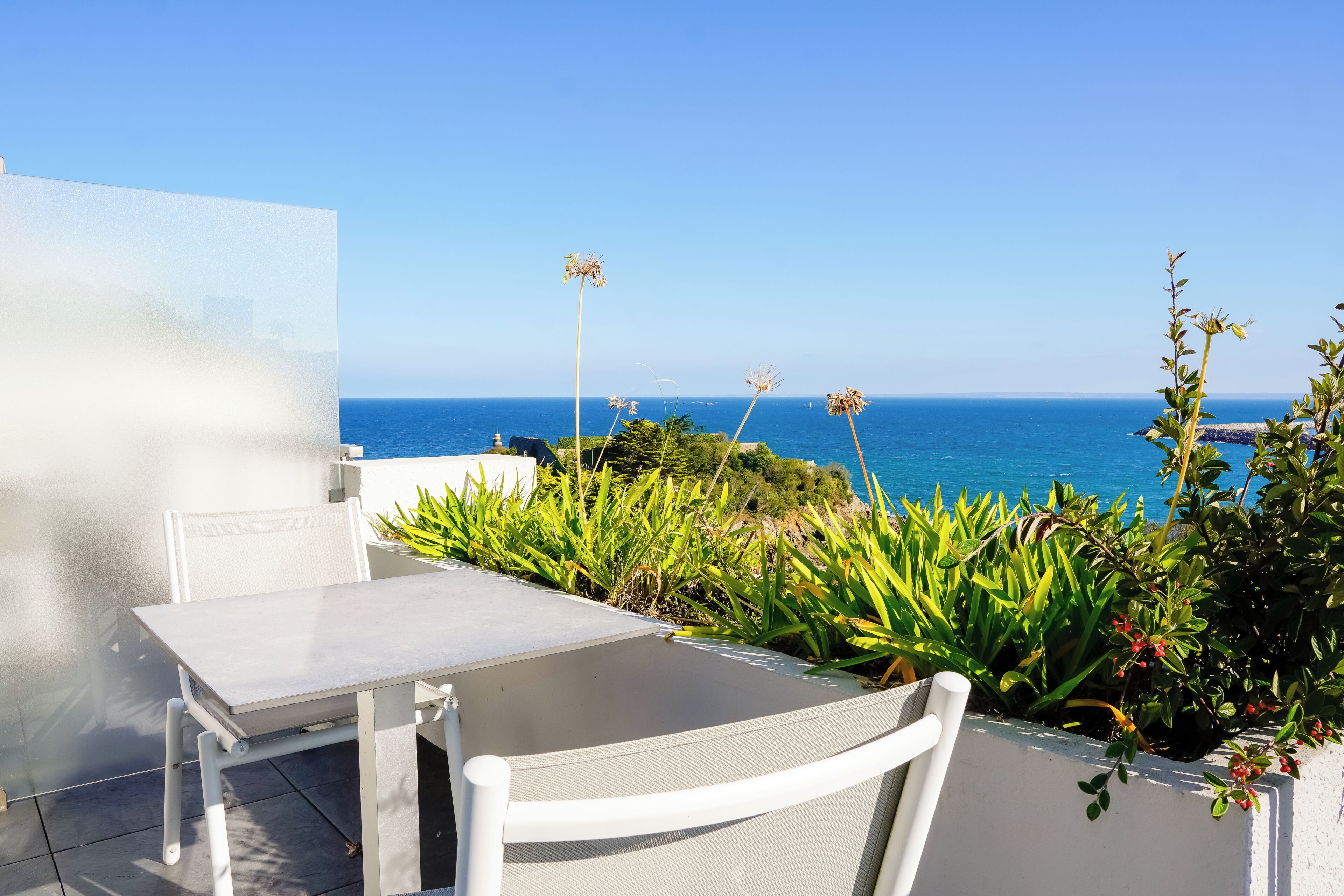 Habitació doble Comfort, terrassa, vistes al mar | Terrassa o pati