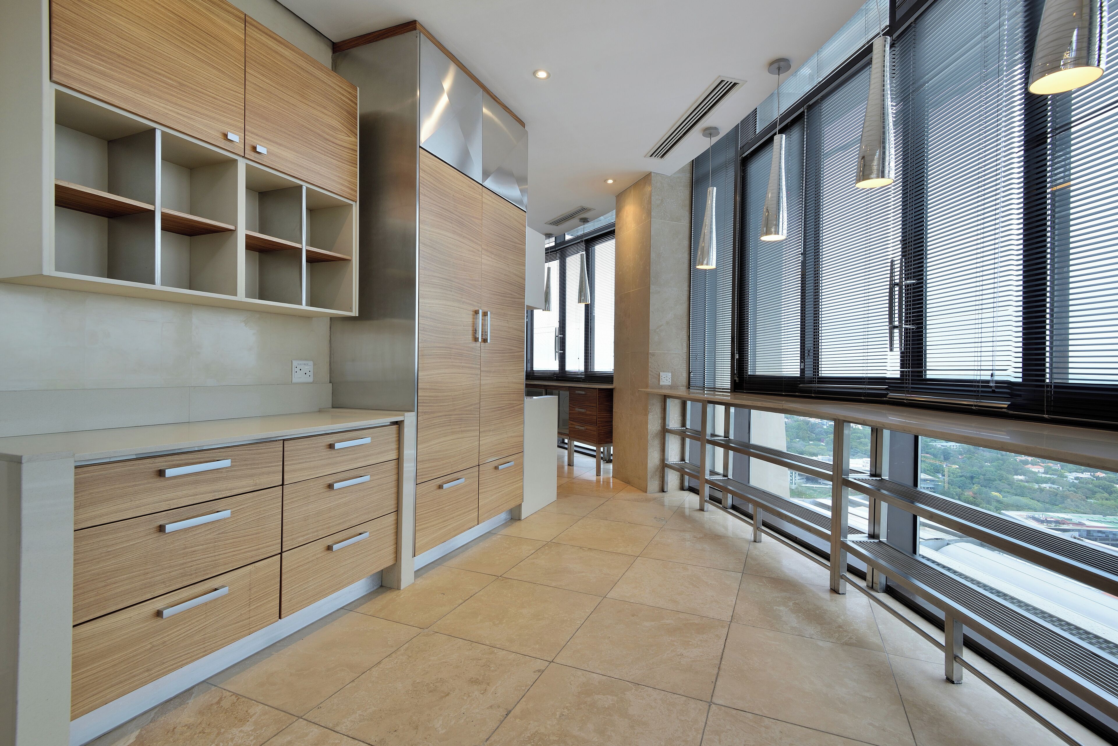 exclusive penthouse | private kitchen | full-sized fridge, microwave, oven, stovetop