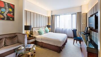 Kahden hengen premium-huone, 1 makuuhuone | Minibaari, tallelokero huoneessa, työpöytä, pimennysverhot