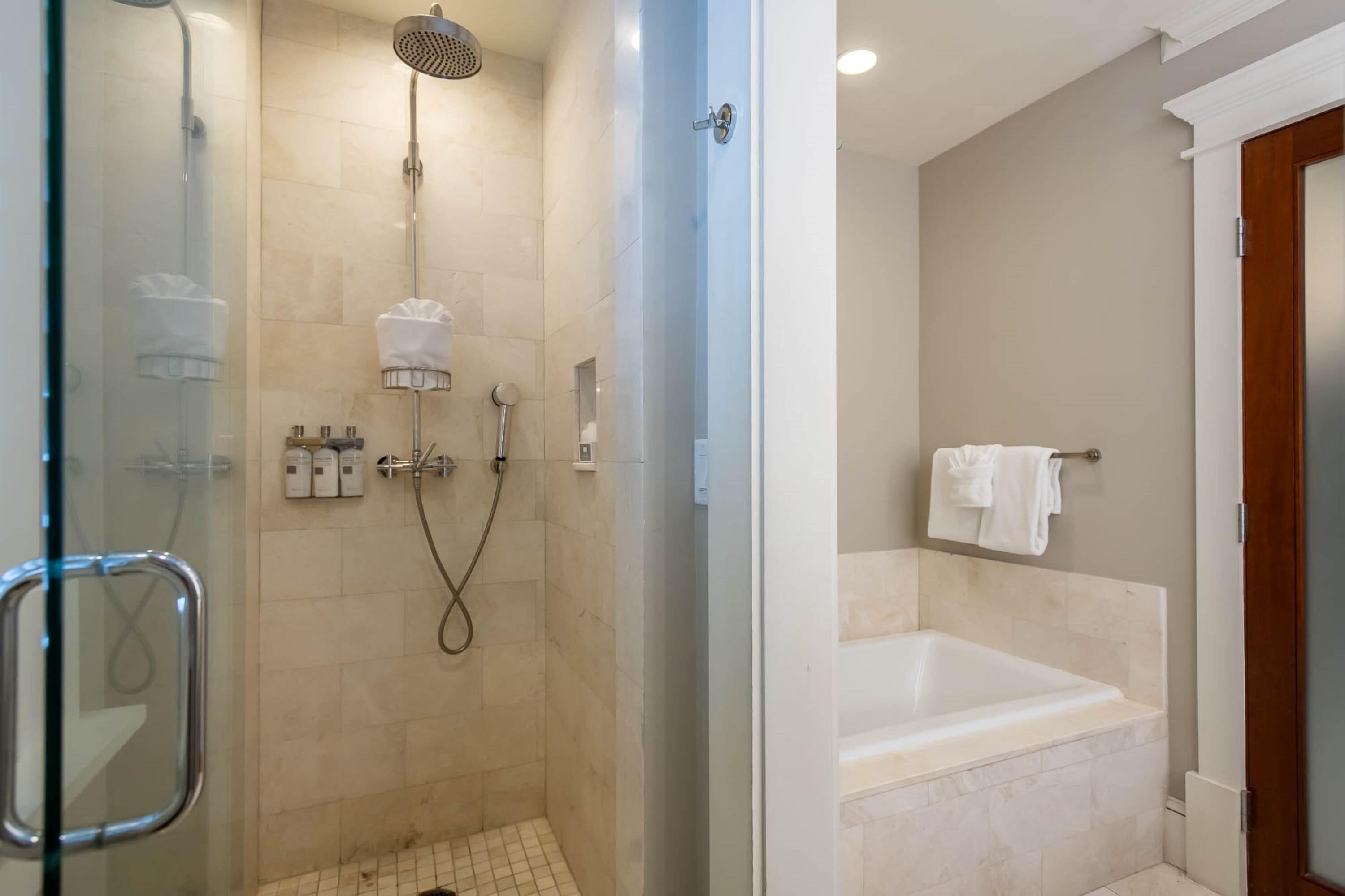 standard room, 1 king bed (town view guest room) | bathroom | free toiletries, hair dryer, bathrobes, slippers