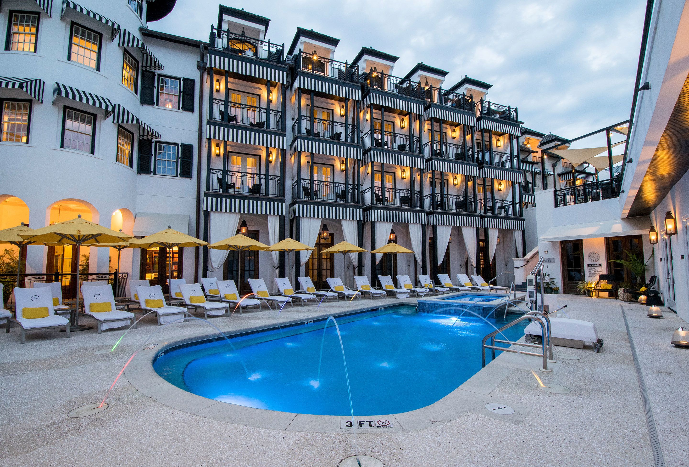 outdoor pool, free pool cabanas, pool umbrellas