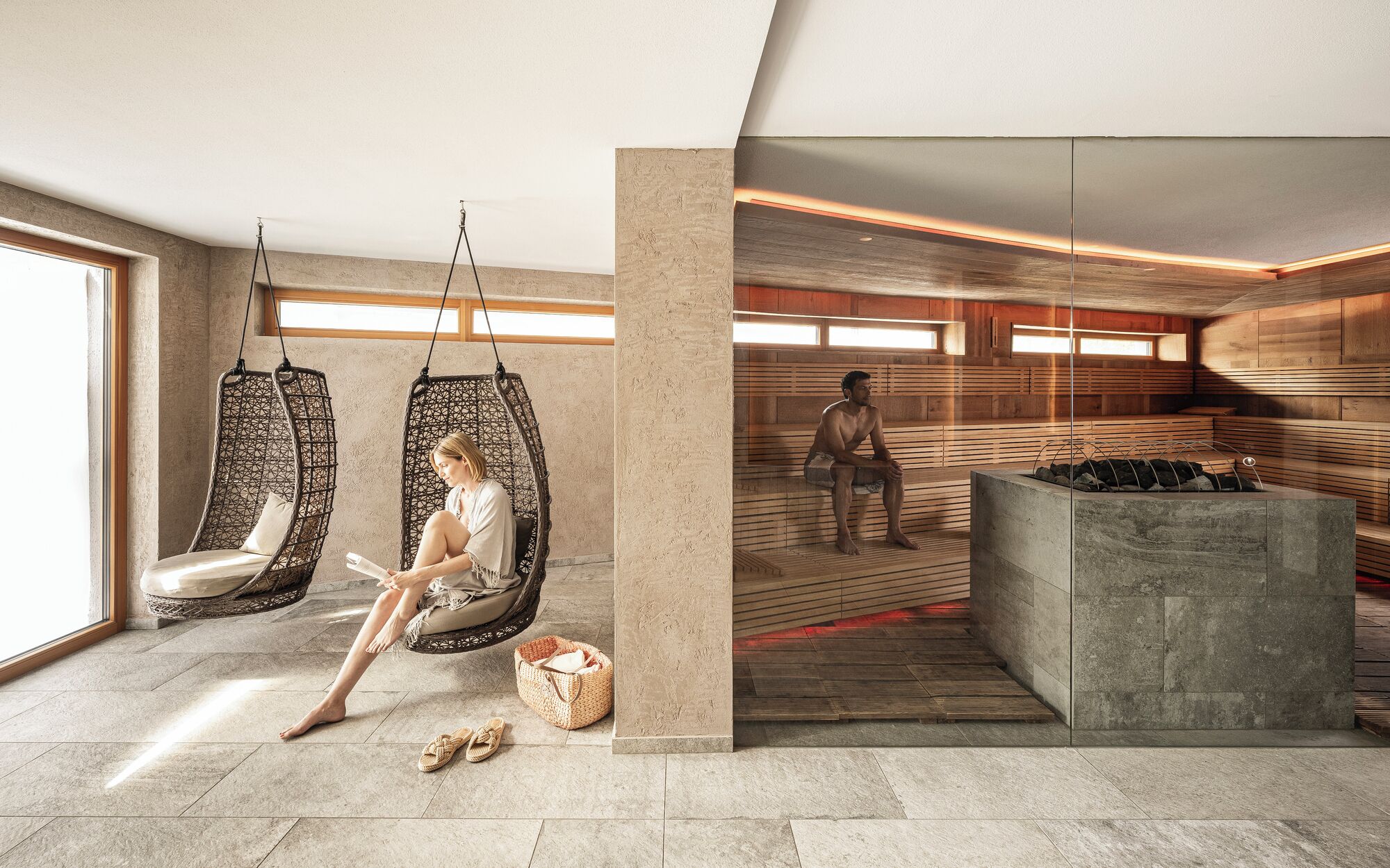 雙人療程室、三溫暖烤箱、浴缸、蒸氣室、土耳其浴、美體療程