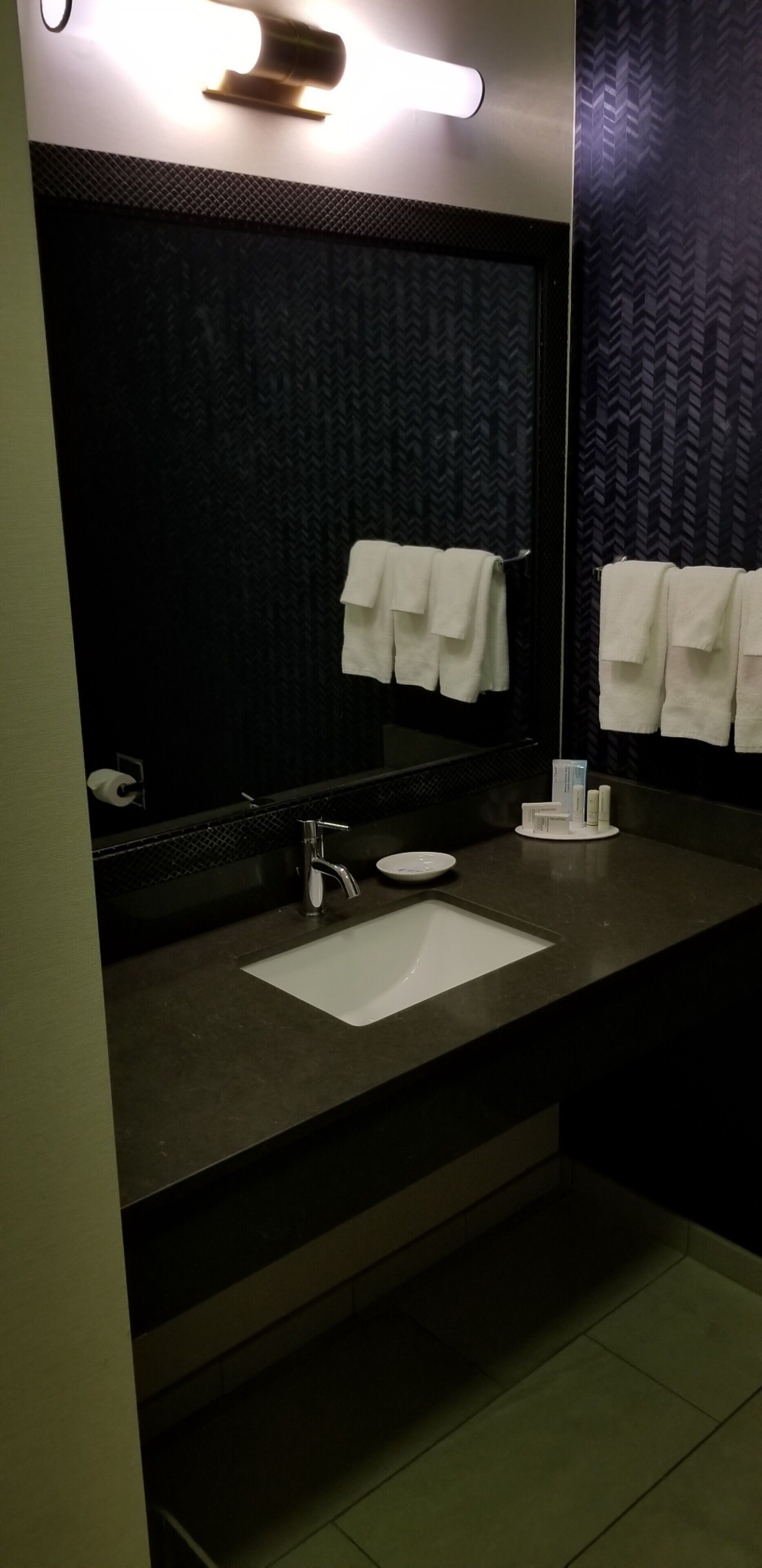 free toiletries, hair dryer, towels, soap