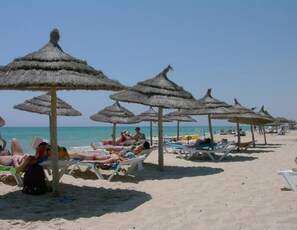 Nær stranden, brettseiling og roing