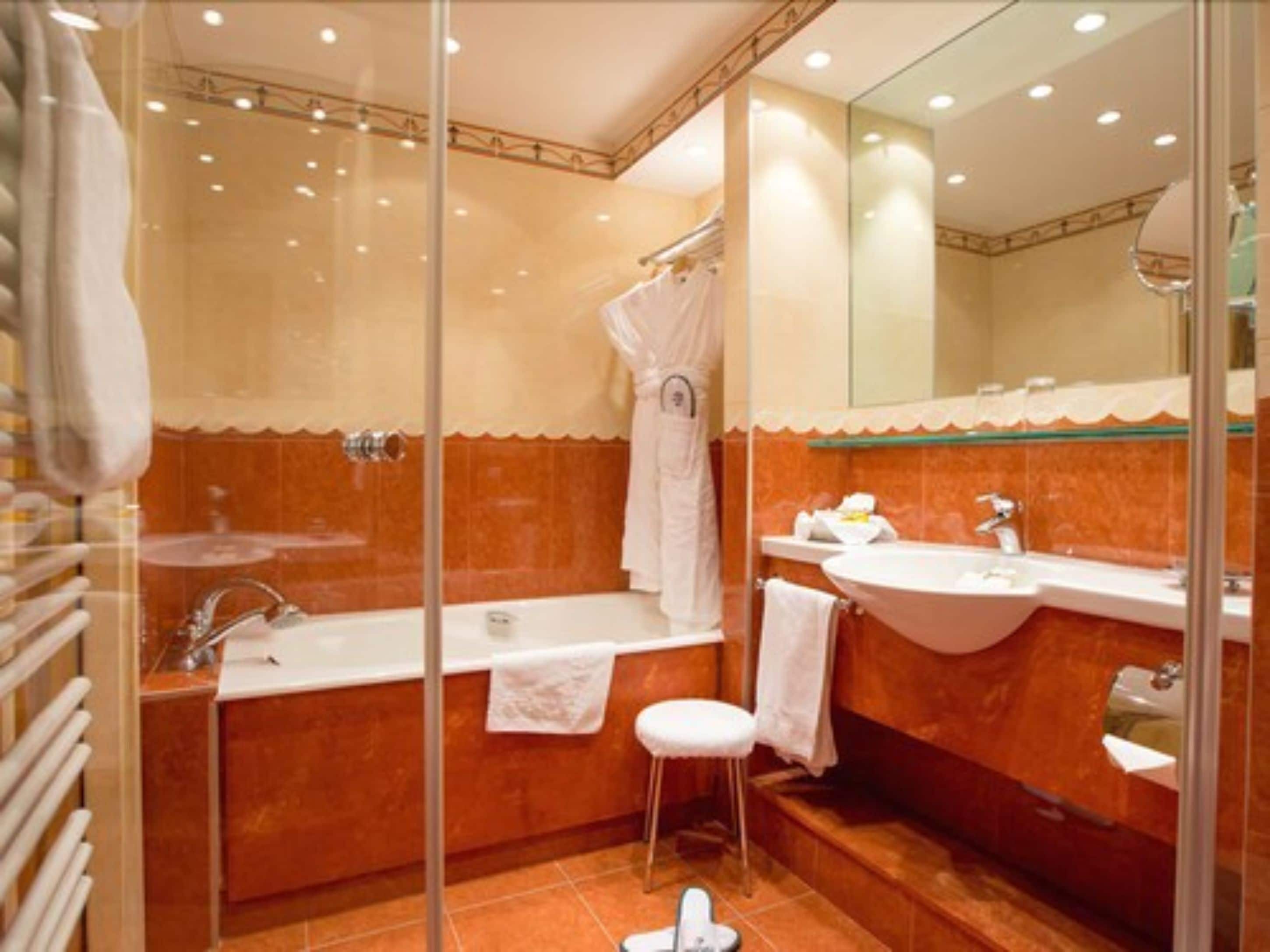 free toiletries, hair dryer, bathrobes, slippers