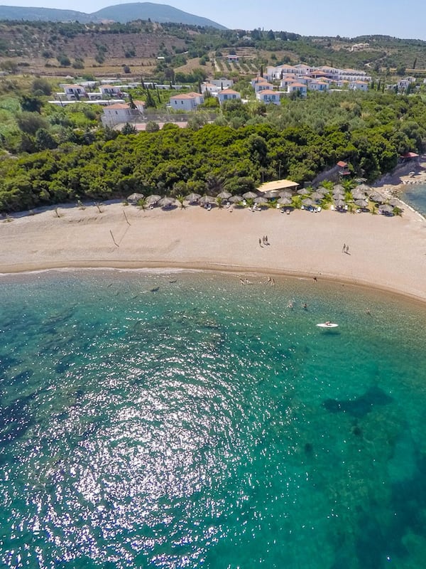 Private beach, sun loungers, beach umbrellas