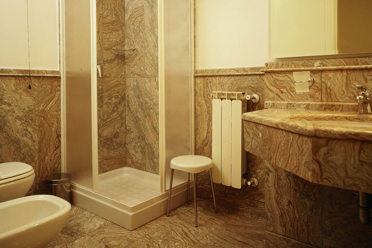 shower, free toiletries, hair dryer, bidet