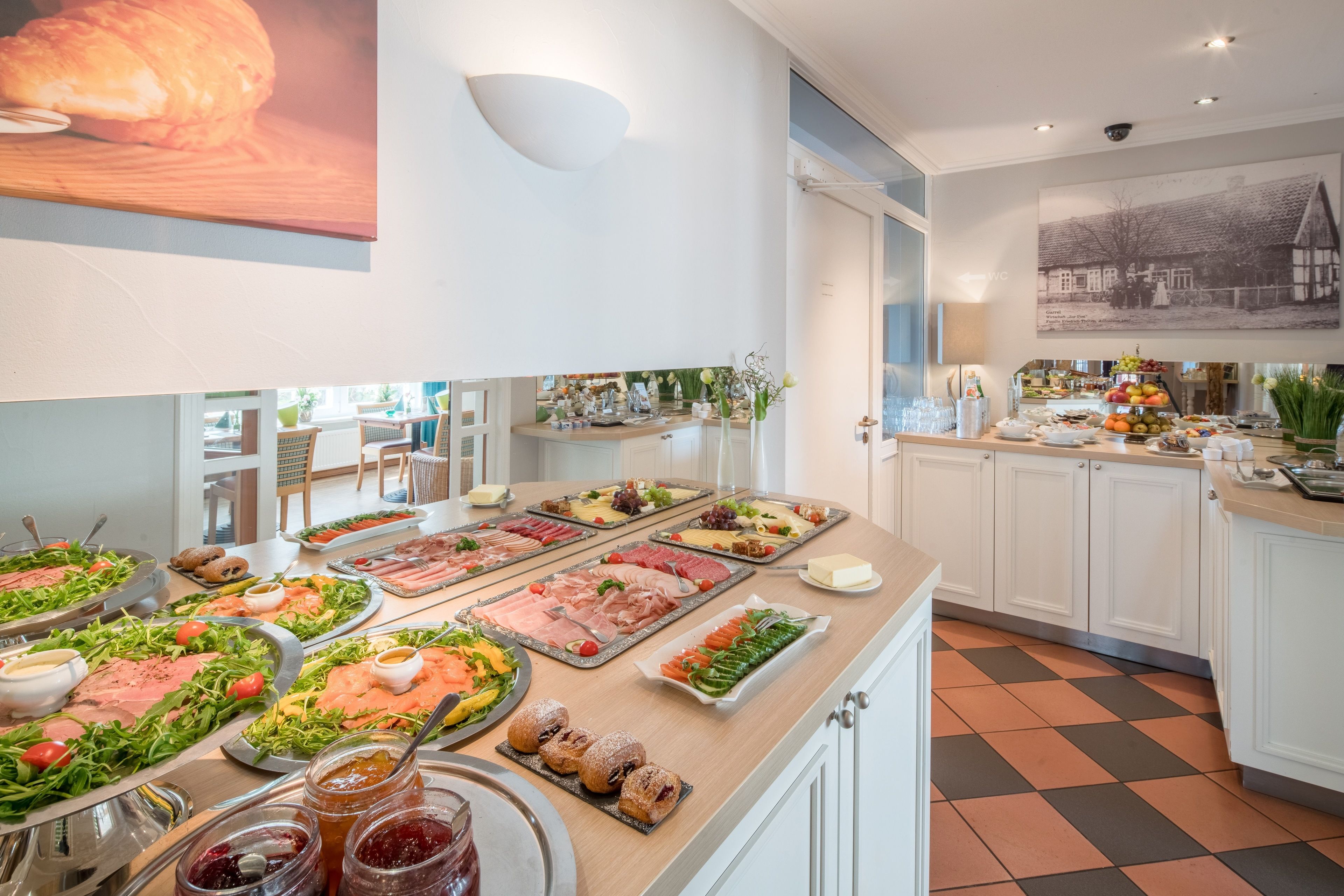 daily buffet breakfast (eur 14 per person)