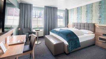 Comfort-Doppelzimmer | Italienische BettbezĂŒge von Frette, Daunenbettdecken