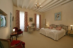 Premium bedding, memory-foam beds, in-room safe, individually decorated