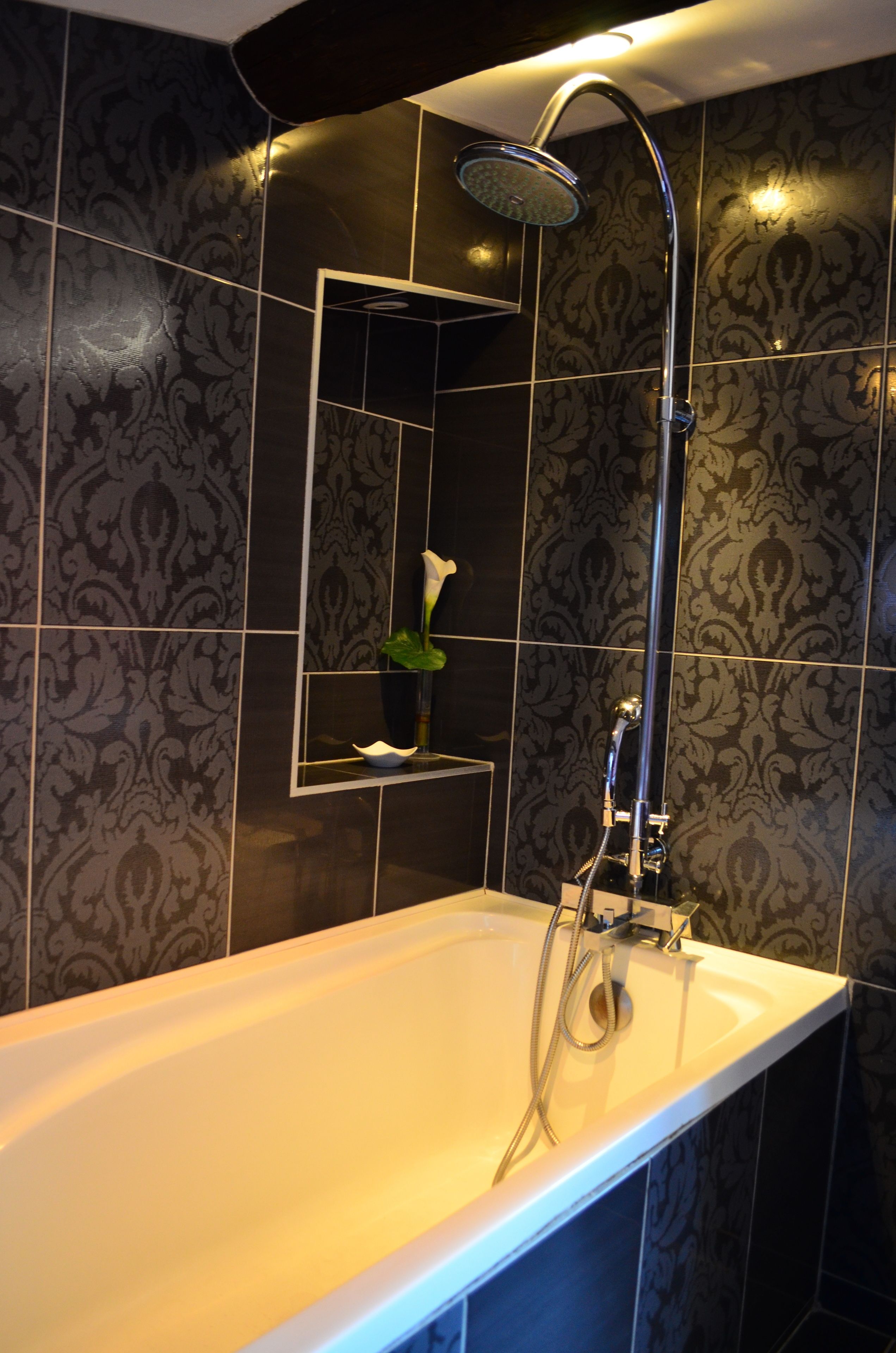 suite | bathroom | bathtub, hair dryer, towels