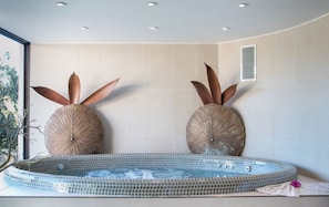 Indoor spa tub