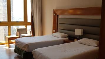 Select Comfort beds, in-room safe, soundproofing, rollaway beds