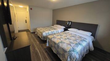 Premium bedding, down comforters, blackout drapes, free WiFi