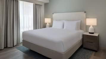 Premium bedding, pillowtop beds, in-room safe, desk